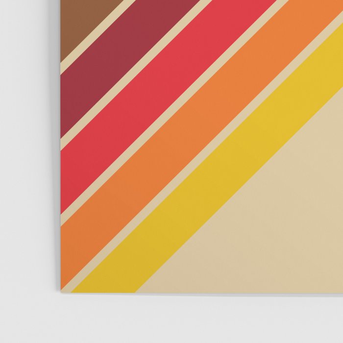 Papaow - Classic 70s Vintage Style Retro Summer Stripes Poster Gallery Image 3