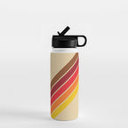 Papaow - Classic 70s Vintage Style Retro Summer Stripes Water Bottle Gallery Image 1