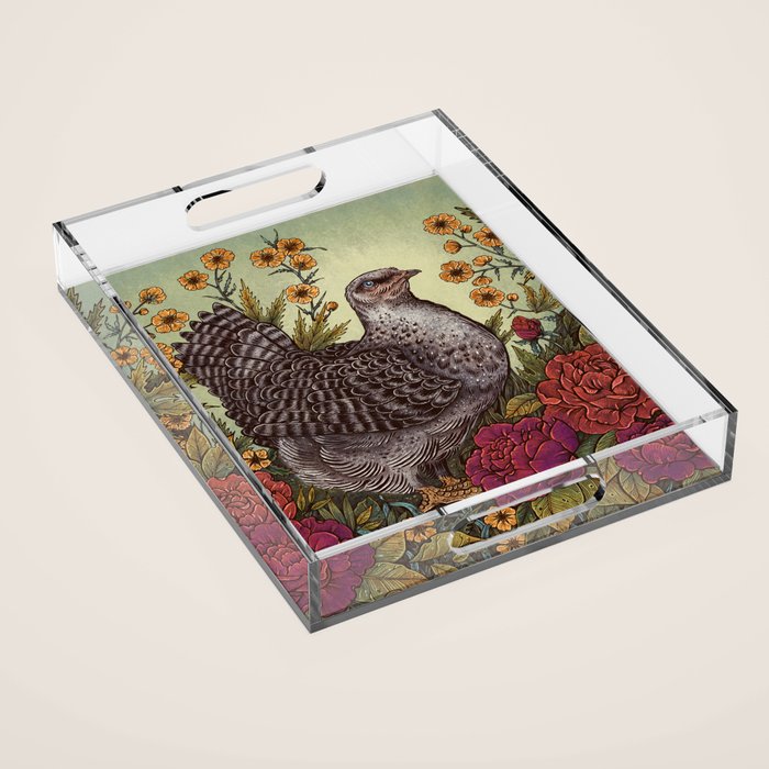 Rose Hen Acrylic Tray Gallery Image 1