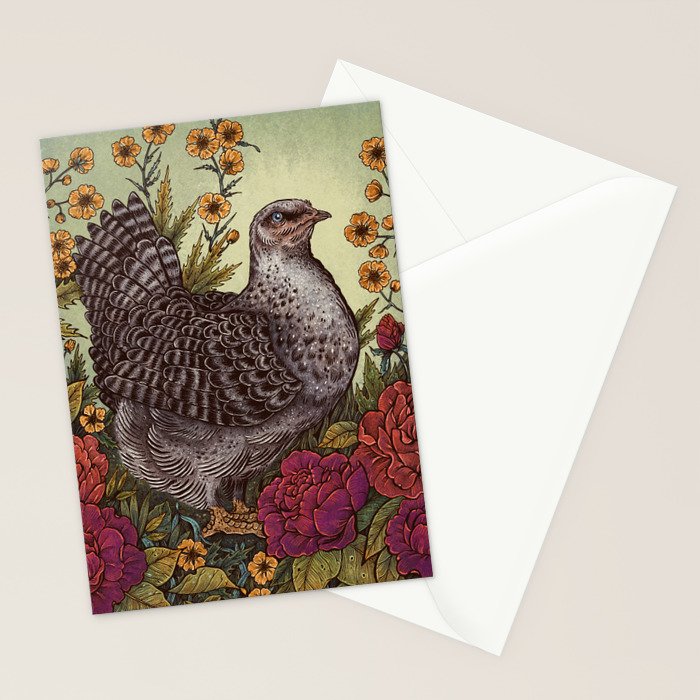 Rose Hen Stationery Card Gallery Image 2