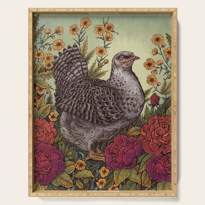 Rose Hen Serving Tray Gallery Image 1