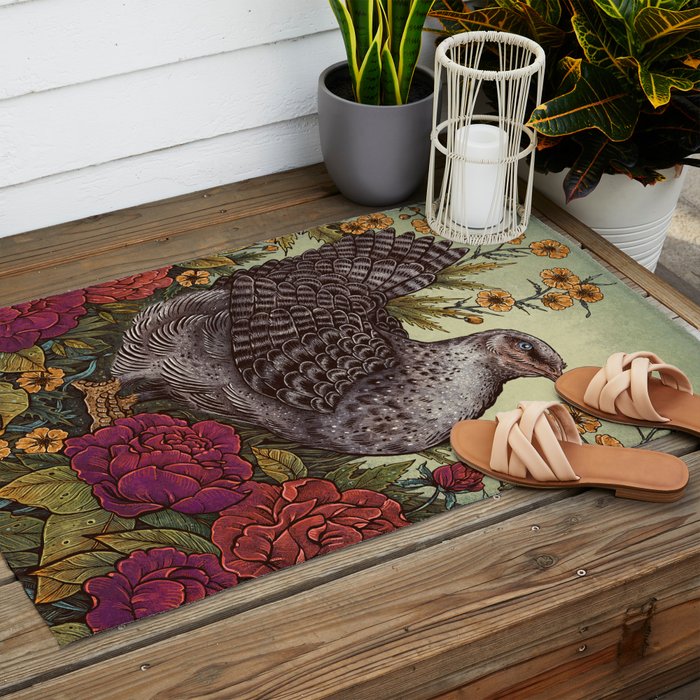 Rose Hen Outdoor Rug Gallery Image 2