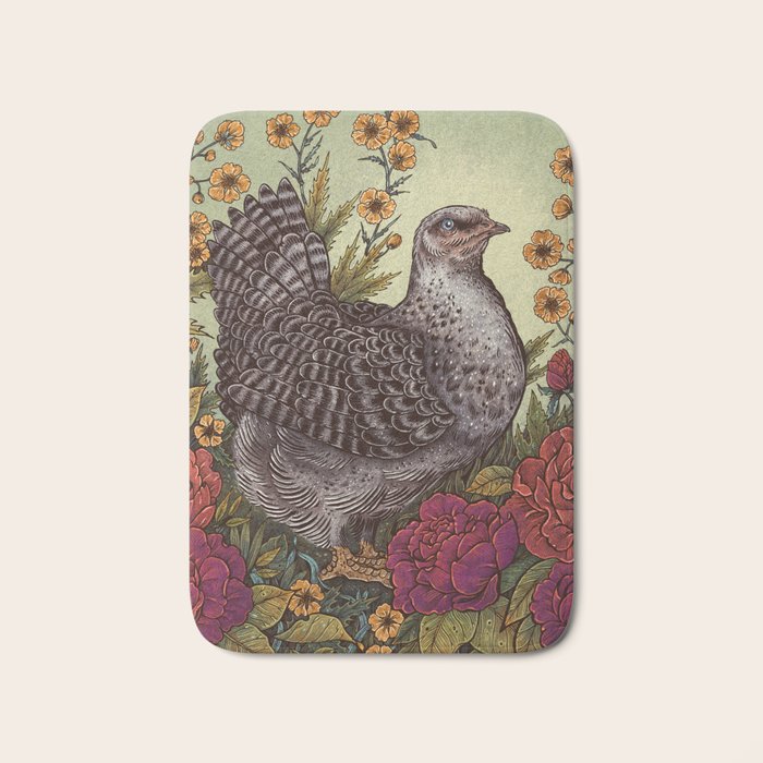 Rose Hen Bath Mat Gallery Image 1