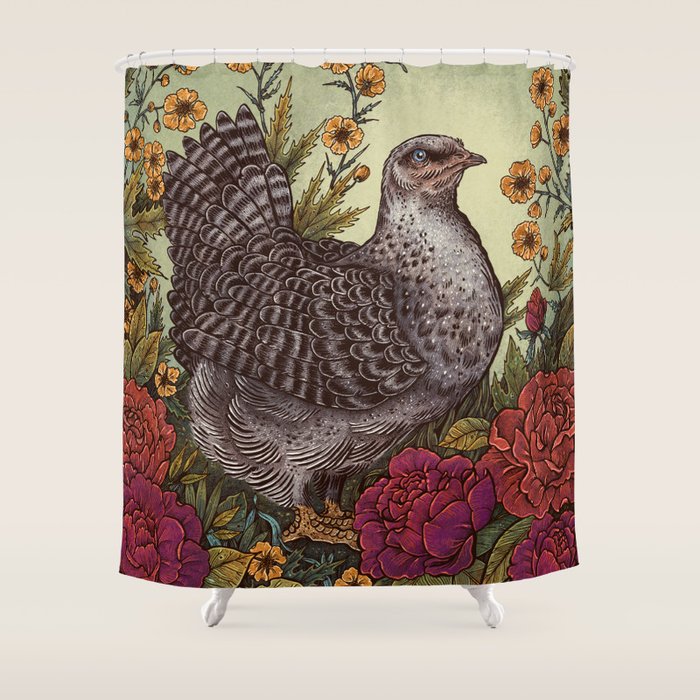 Rose Hen Shower Curtain Gallery Image 1