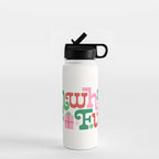 Oh What Fun - Red and Green Water Bottle Gallery Image 1