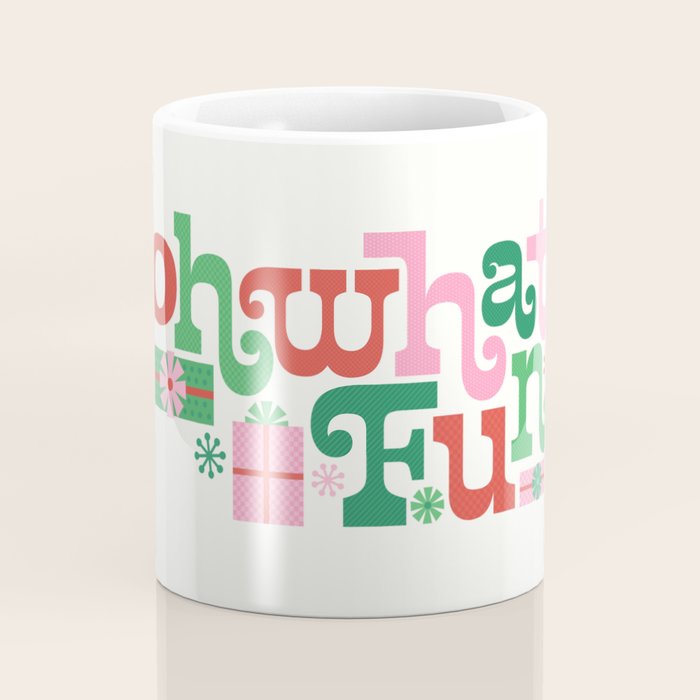 Oh What Fun - Red and Green Coffee Mug Gallery Image 4