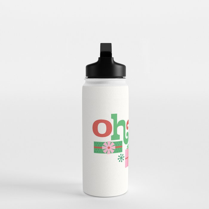 Oh What Fun - Red and Green Water Bottle Gallery Image 3