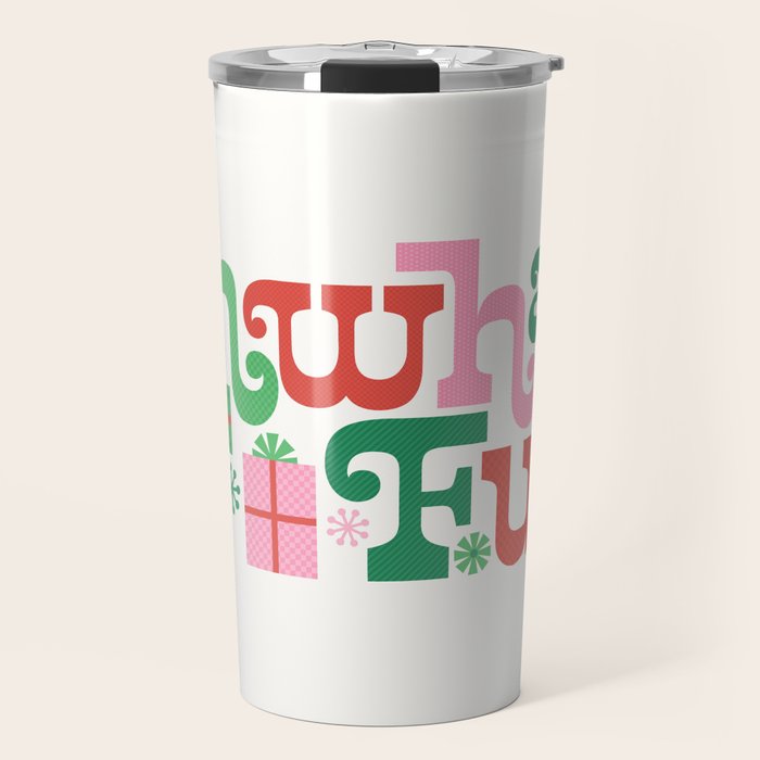 Oh What Fun - Red and Green Travel Mug Gallery Image 1