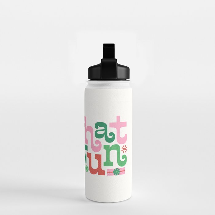 Oh What Fun - Red and Green Water Bottle Gallery Image 2