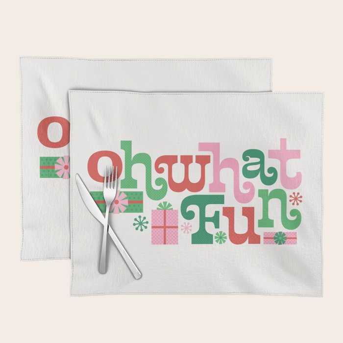 Oh What Fun - Red and Green Placemat Gallery Image 1