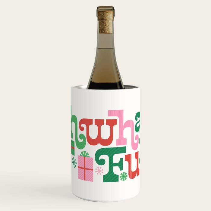 Oh What Fun - Red and Green Wine Chiller Gallery Image 1
