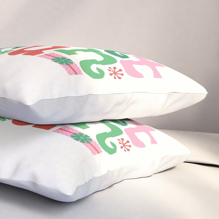 Oh What Fun - Red and Green Pillow Sham Gallery Image 3