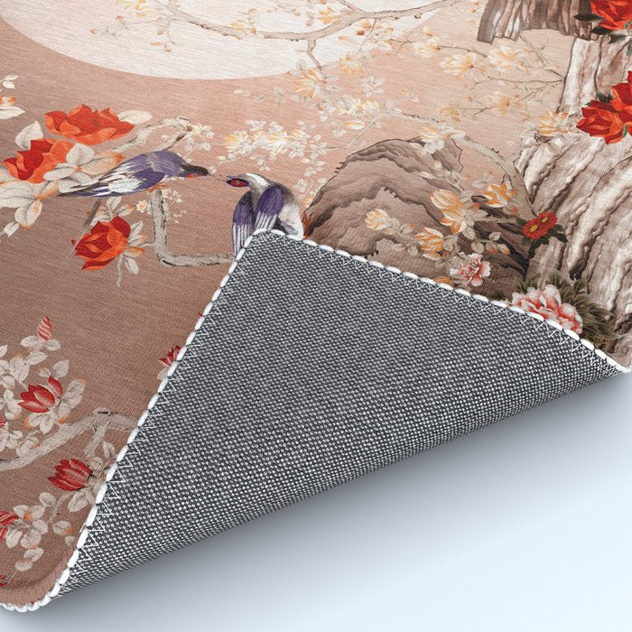 Chinoiserie Moonlight Sakura Garden Rug Gallery Image 4