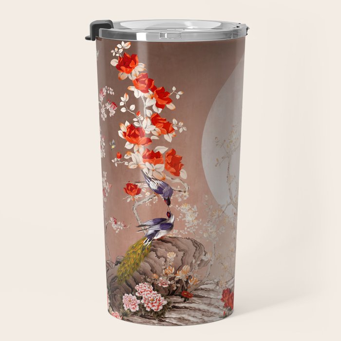 Chinoiserie Moonlight Sakura Garden Travel Mug Gallery Image 3