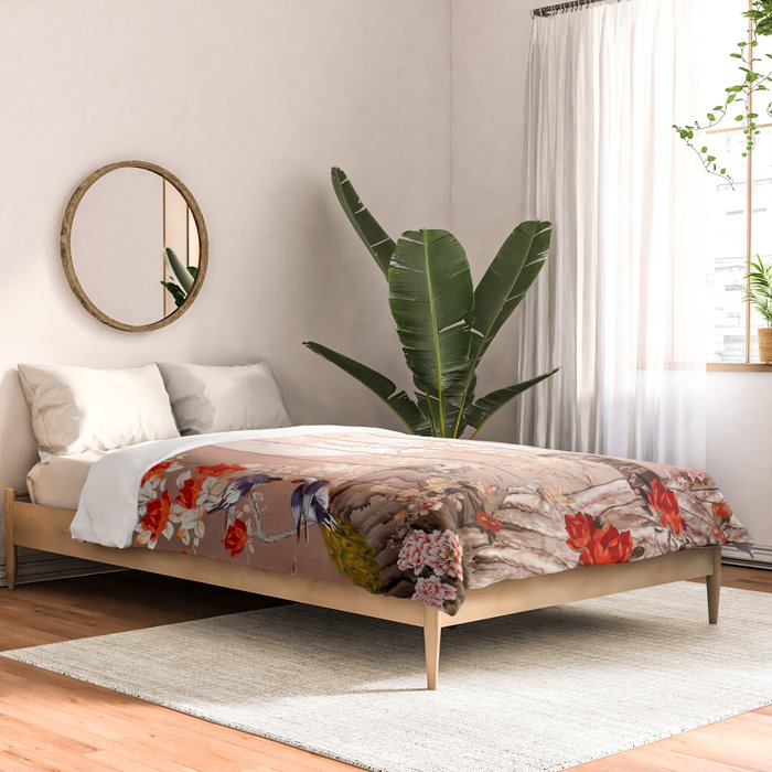 Chinoiserie Moonlight Sakura Garden Comforter Gallery Image 2