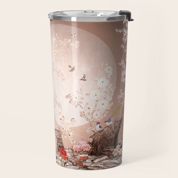 Chinoiserie Moonlight Sakura Garden Travel Mug Gallery Image 2