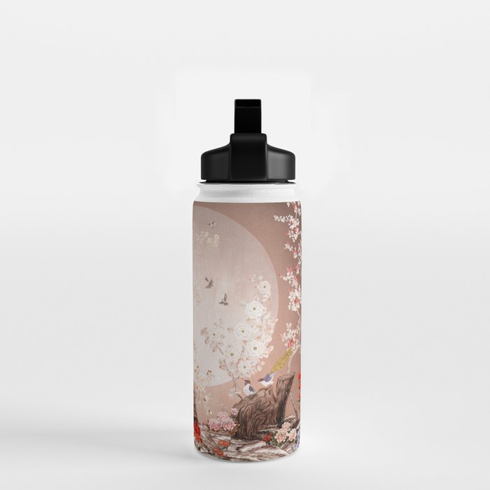 Chinoiserie Moonlight Sakura Garden Water Bottle Gallery Image 2