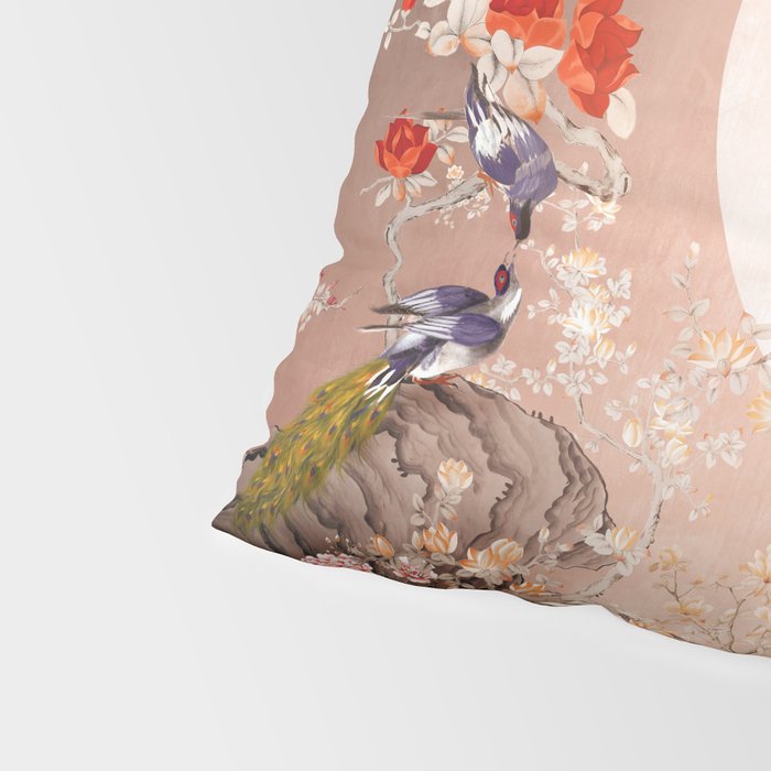 Chinoiserie Moonlight Sakura Garden Pillow Sham Gallery Image 4