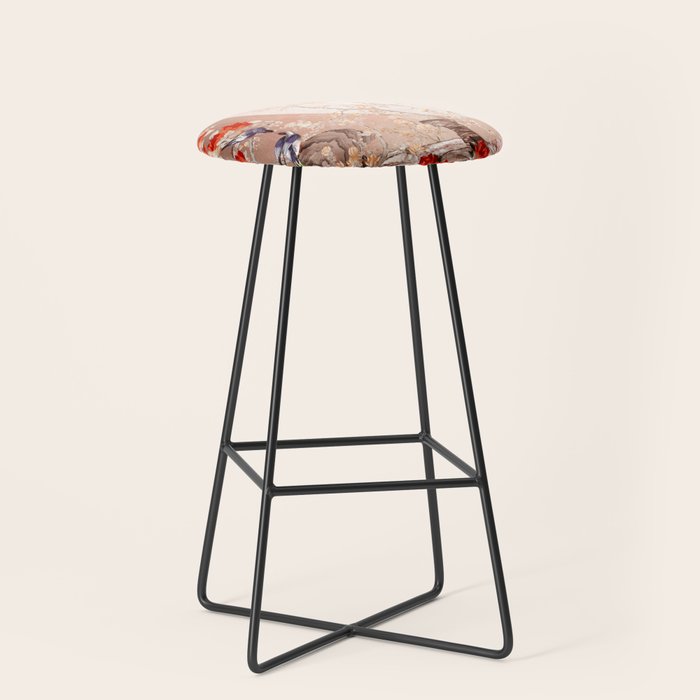 Chinoiserie Moonlight Sakura Garden Stool Gallery Image 1
