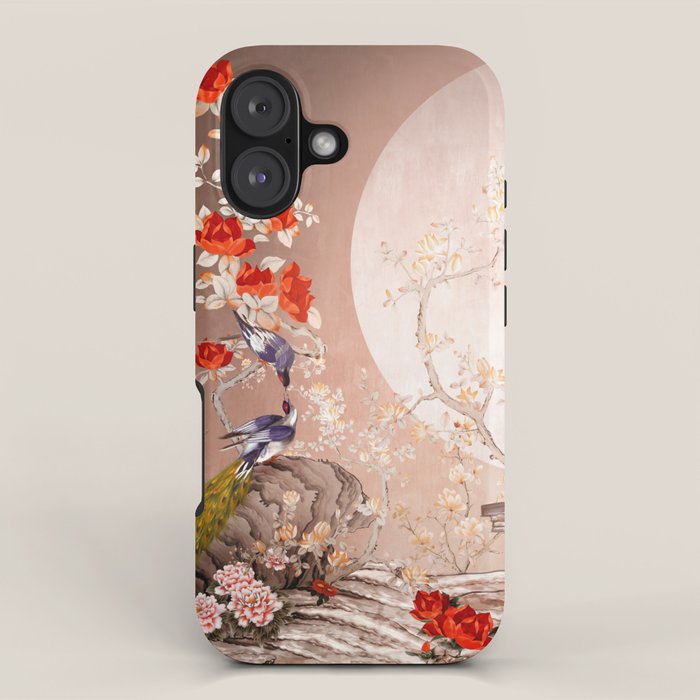 Chinoiserie Moonlight Sakura Garden iPhone Case Gallery Image 1