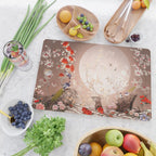 Chinoiserie Moonlight Sakura Garden Cutting Board Gallery Image 2