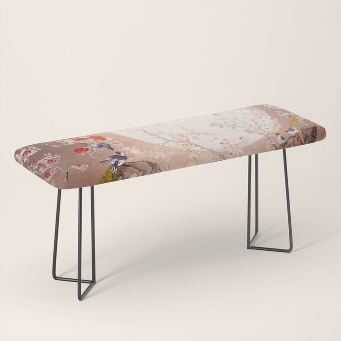 Chinoiserie Moonlight Sakura Garden Bench Gallery Image 1