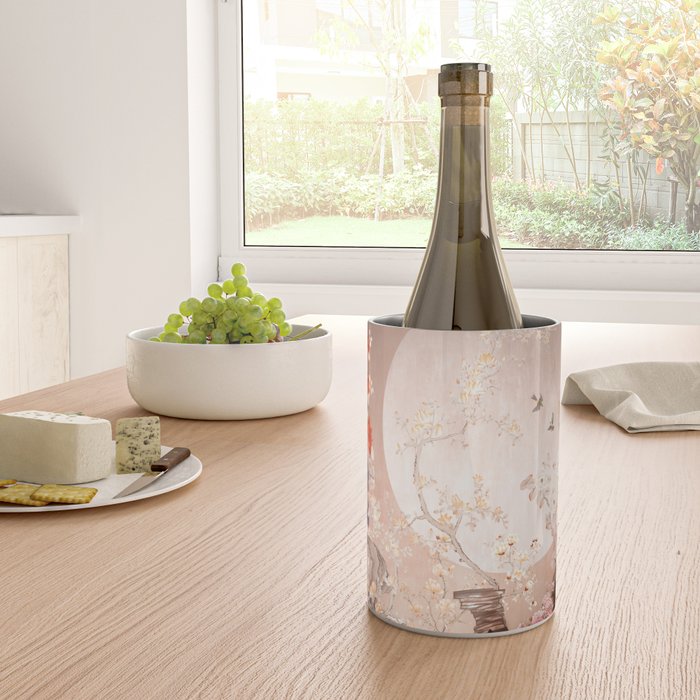 Chinoiserie Moonlight Sakura Garden Wine Chiller Gallery Image 4