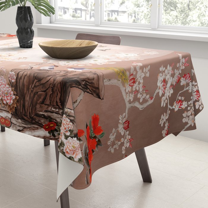 Chinoiserie Moonlight Sakura Garden Tablecloth Gallery Image 3
