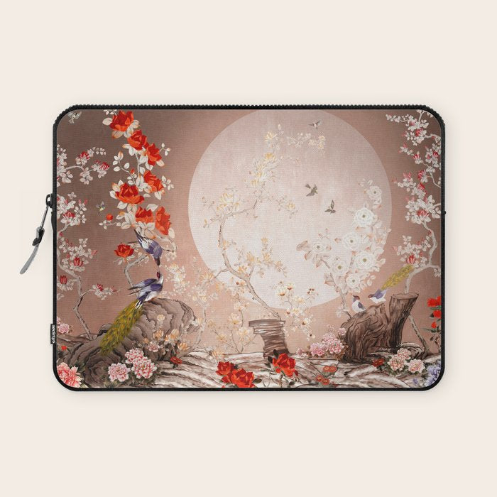 Chinoiserie Moonlight Sakura Garden Laptop Sleeve Gallery Image 1