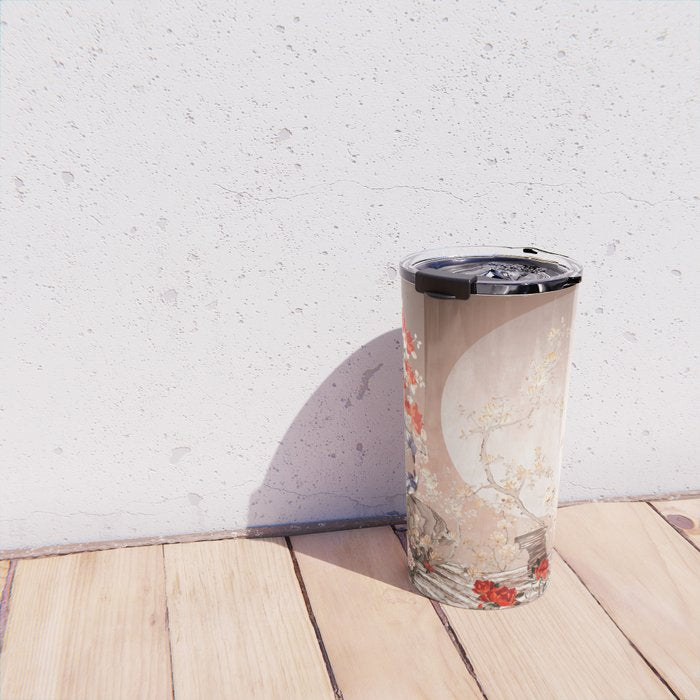 Chinoiserie Moonlight Sakura Garden Travel Mug Gallery Image 4