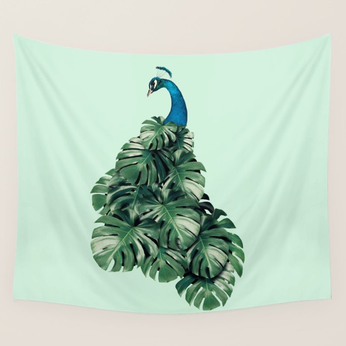 MONSTERA BIRD Wall Tapestry Gallery Image 4