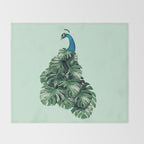 MONSTERA BIRD Throw Blanket Gallery Image 2