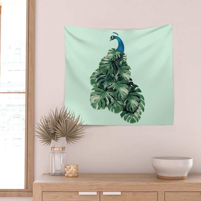 MONSTERA BIRD Wall Tapestry Gallery Image 2