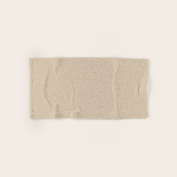 Mushroom Beige Solid Colour Bath Towel Gallery Image 1