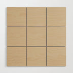 Mushroom Beige Solid Colour Wood Wall Art Gallery Image 1