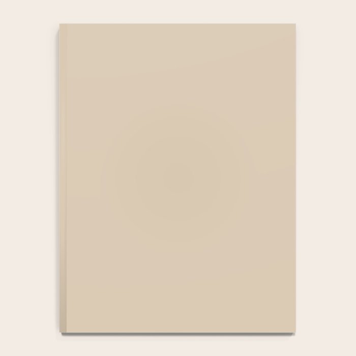 Mushroom Beige Solid Colour Notebook Gallery Image 4