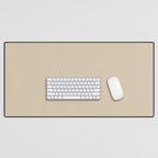 Mushroom Beige Solid Colour Desk Mat Gallery Image 1