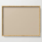 Mushroom Beige Solid Colour Serving Tray Gallery Image 1