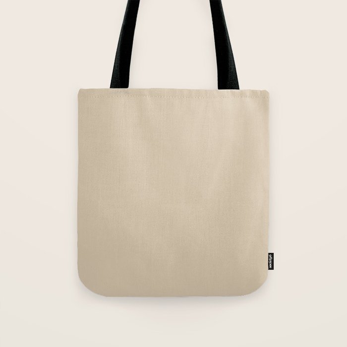 Mushroom Beige Solid Colour Tote Bag Gallery Image 1