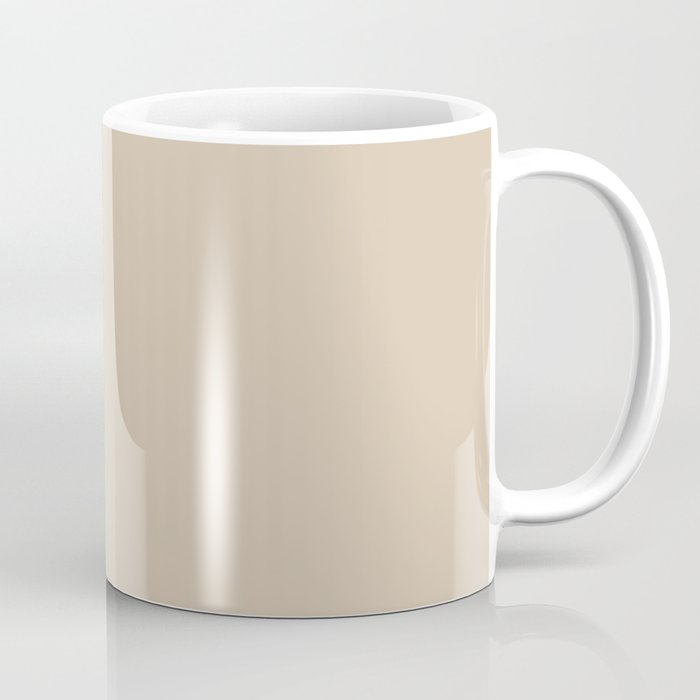 Mushroom Beige Solid Colour Coffee Mug Gallery Image 1