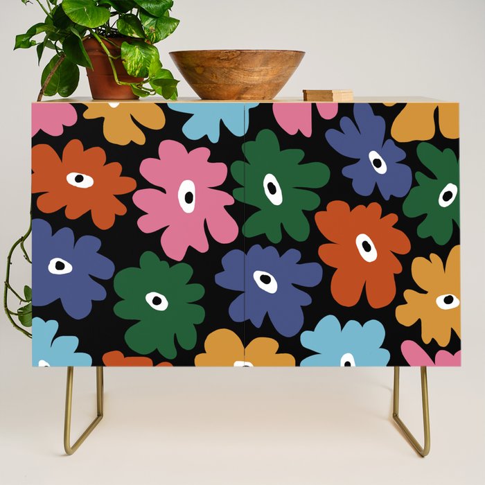 Retro blooming night  Credenza Gallery Image 1