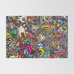 Stickers Attack Street Art Graffiti Rug Gallery Image 2