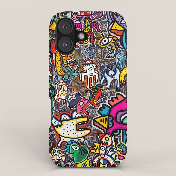 Stickers Attack Street Art Graffiti iPhone Case Gallery Image 1