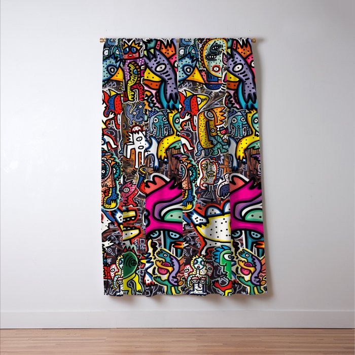 Stickers Attack Street Art Graffiti Window Curtain Gallery Image 3