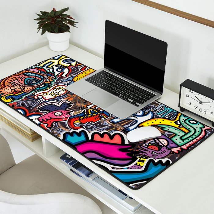 Stickers Attack Street Art Graffiti Desk Mat Gallery Image 2