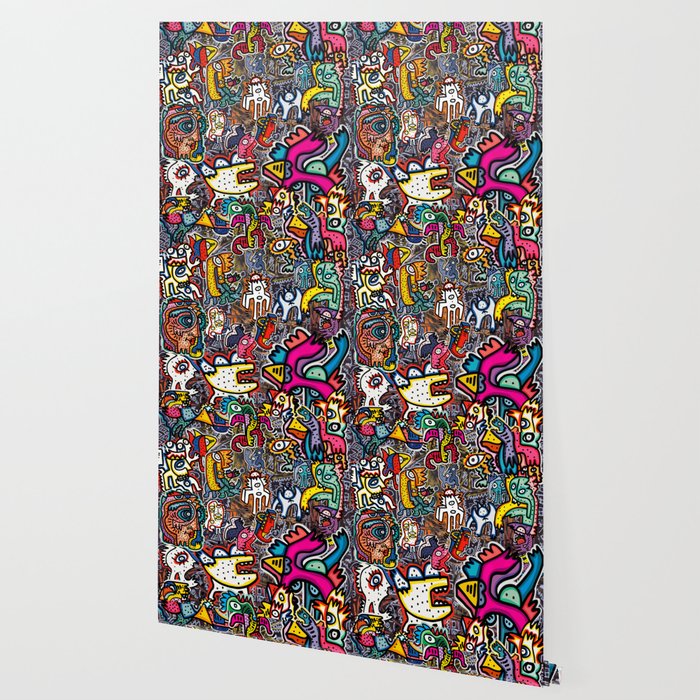 Stickers Attack Street Art Graffiti Wallpaper Gallery Image 2