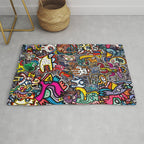 Stickers Attack Street Art Graffiti Rug Gallery Image 1