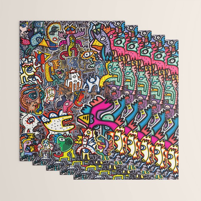 Stickers Attack Street Art Graffiti Wrapping Paper Gallery Image 3