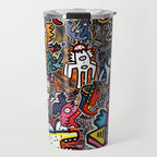 Stickers Attack Street Art Graffiti Travel Mug Gallery Image 1