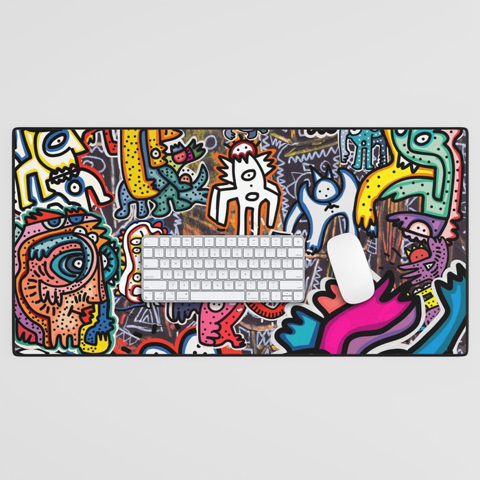 Stickers Attack Street Art Graffiti Desk Mat Gallery Image 1
